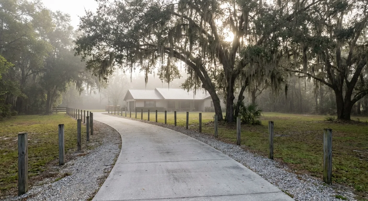 concrete driveway rural Brooksville FL