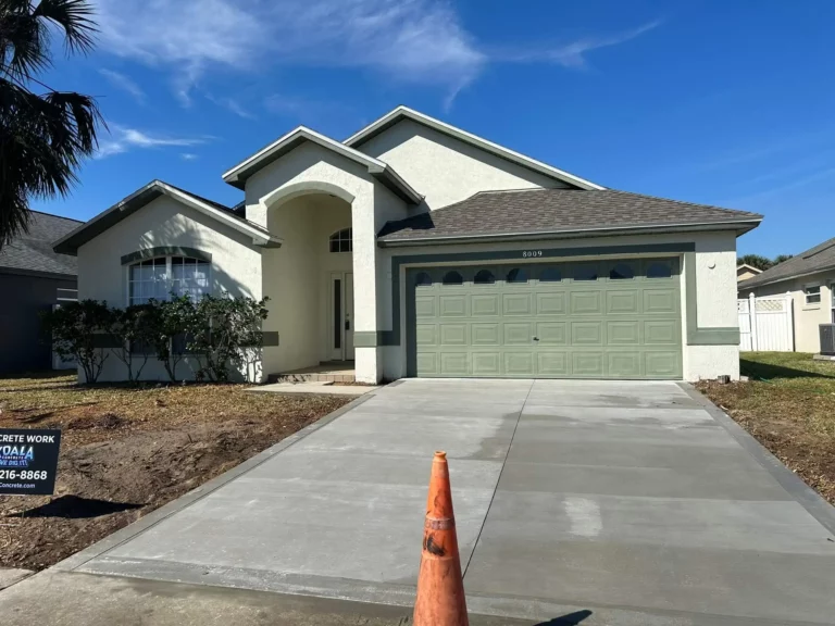 concrete driveway in brooksville, florida